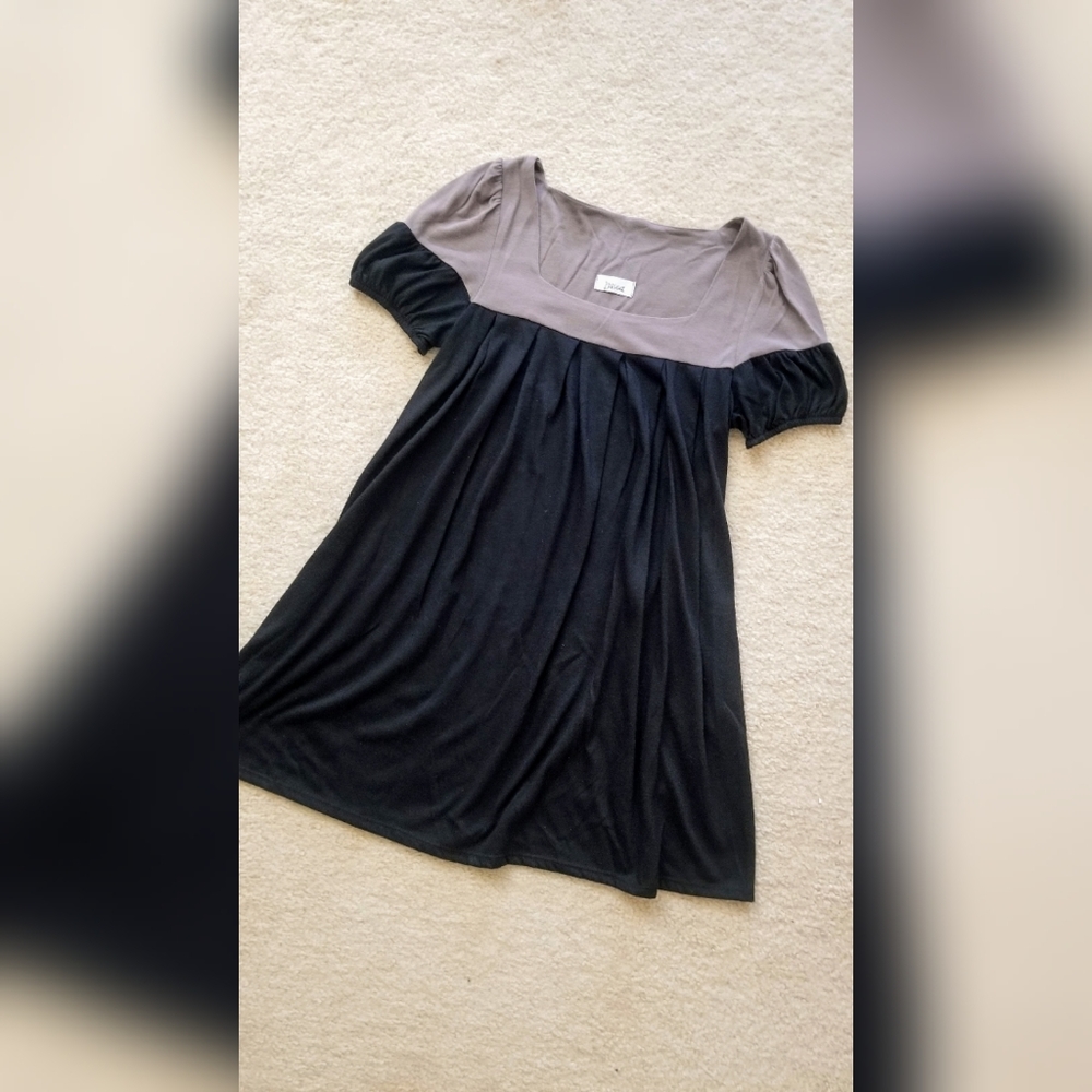 Puff Sleeve Flowy Tunic/Mini Dress